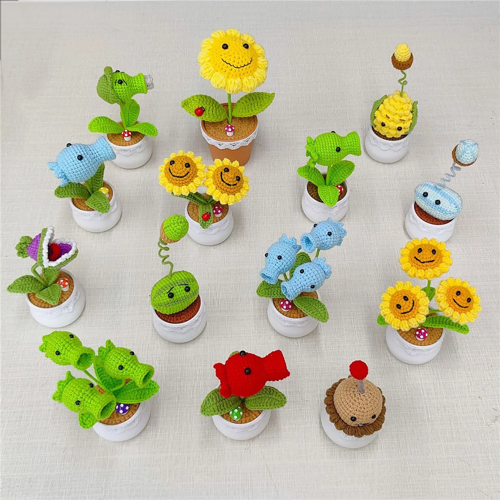 Desk Setup Plant - Plants Zombies Sunflower Pea Flower Pot