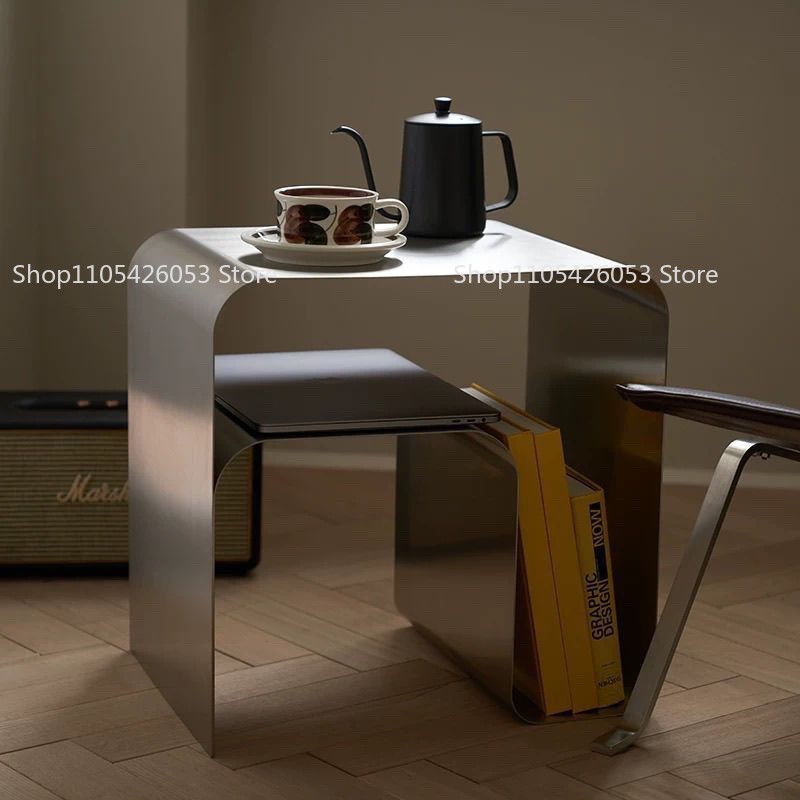 Desk Setup Modern - Medieval, Bauhaus, Stainless Steel, Side Table,