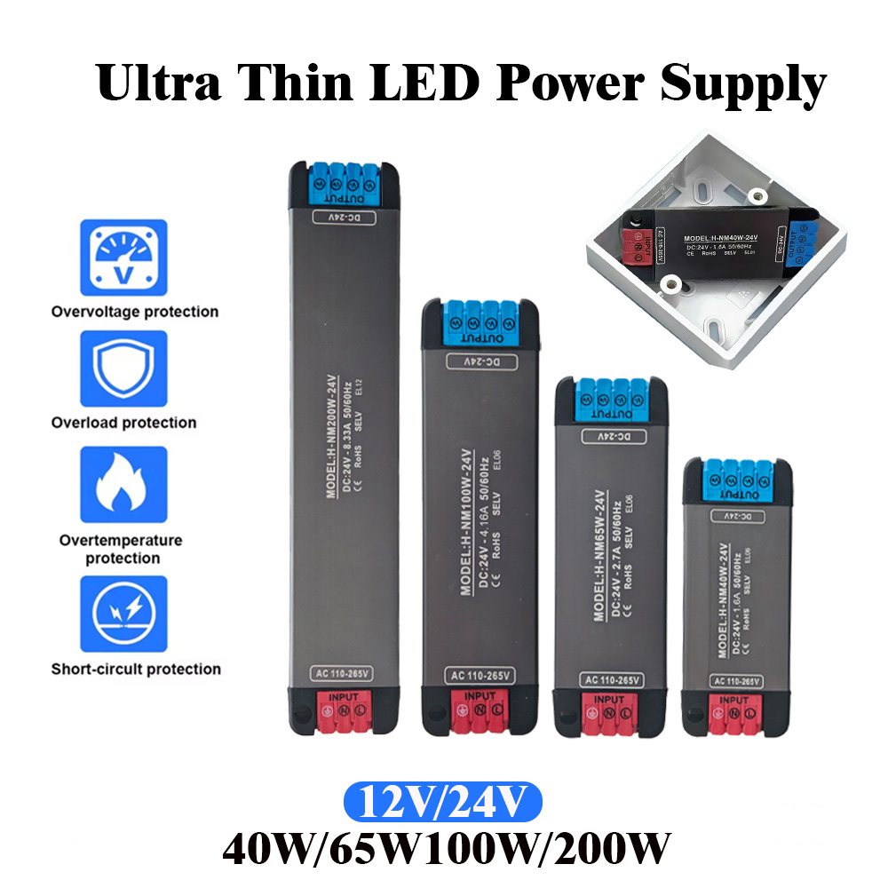 Power Strip Flat - DC24V 200W 100W 65W 40W Ultra