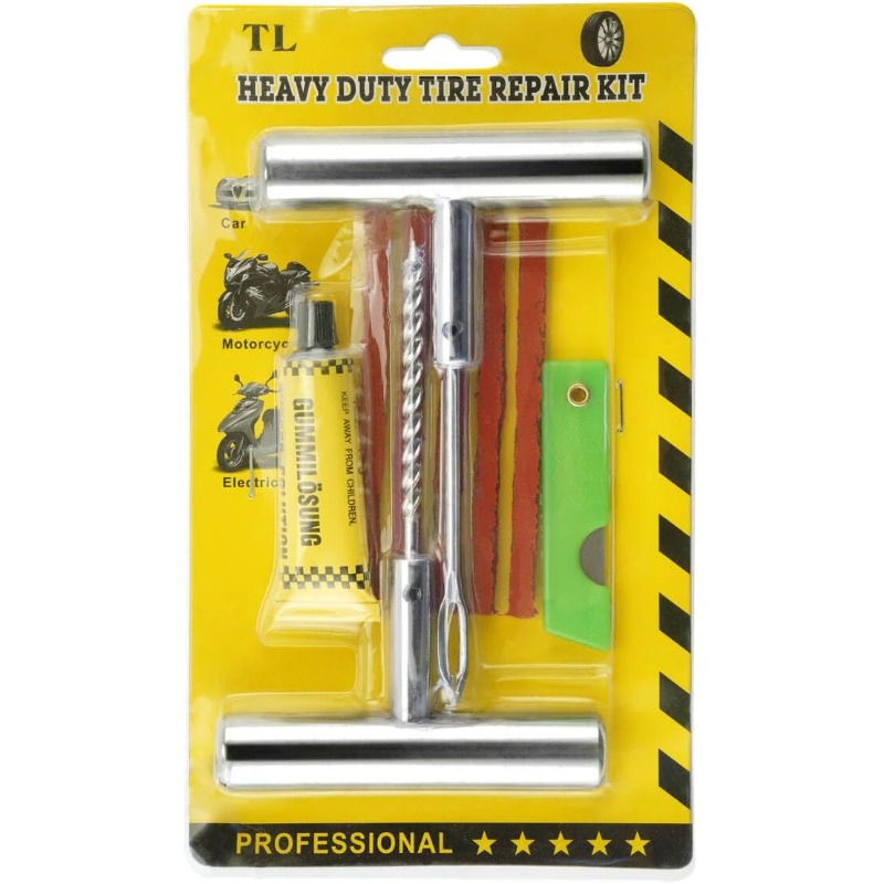 Power Strip Flat - 1Set Tire Repair Kit with Plugs