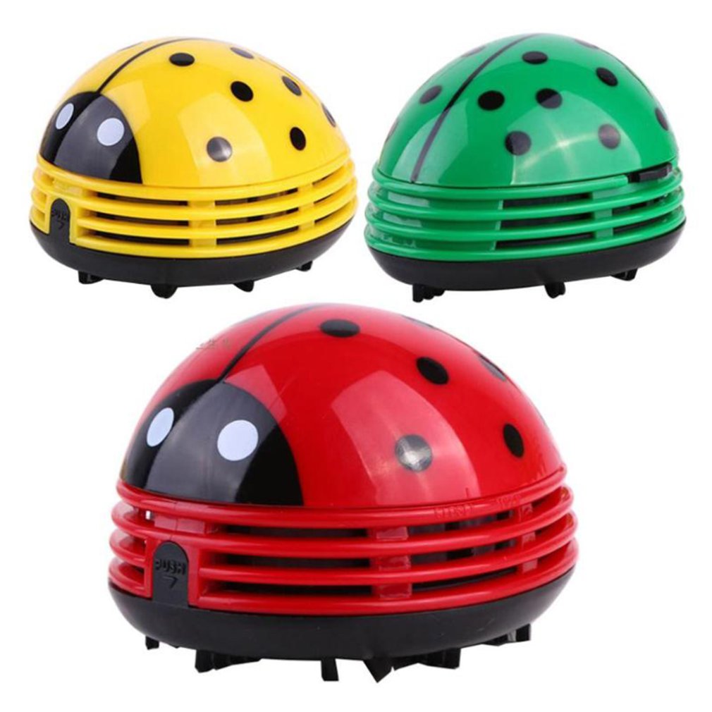 Desk Setup At Home - Cute Ladybug Desktop Vacuum Cleaner Dust