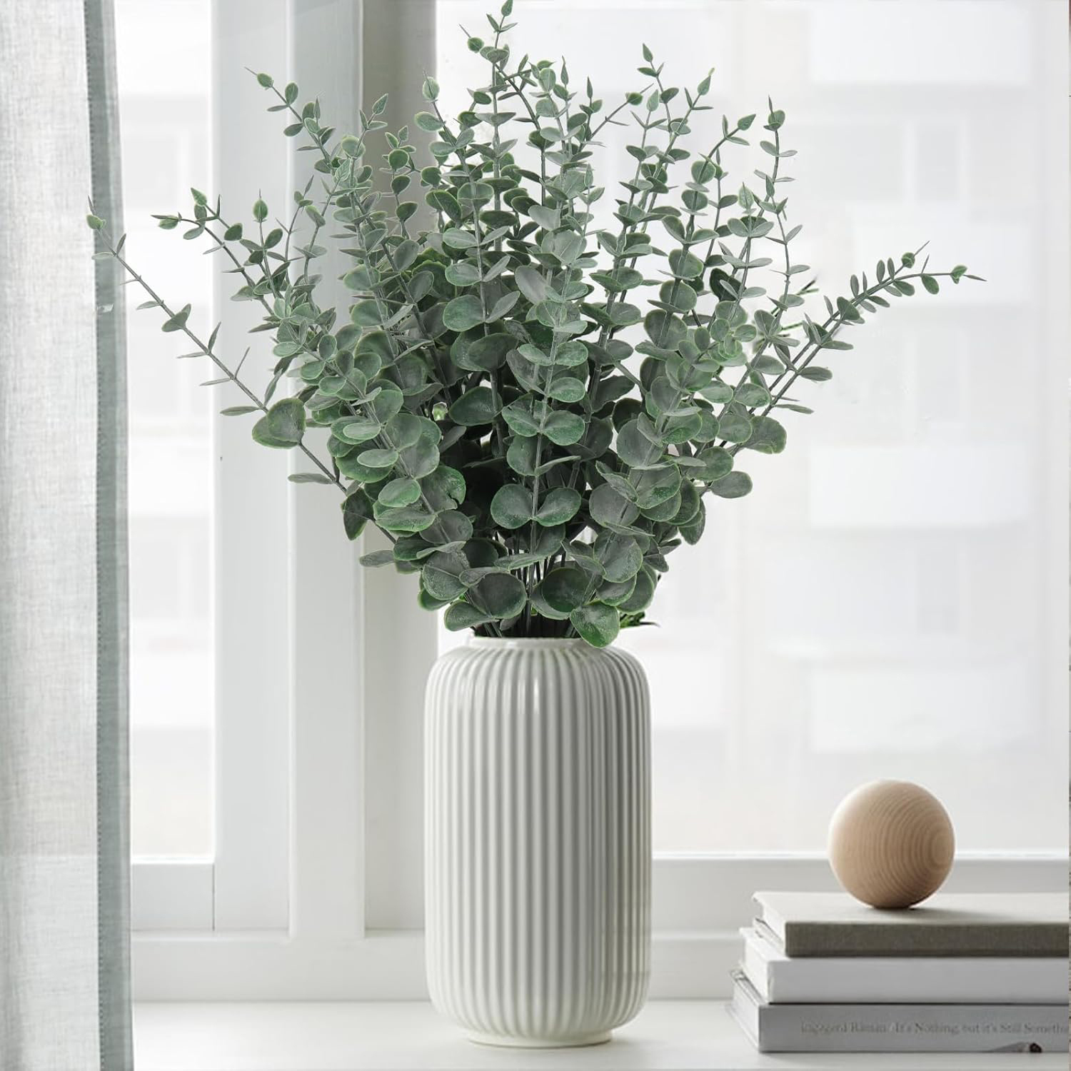 Desk Setup At Home - 10/20pcs Artificial Plants Eucalyptus Leaves Fake