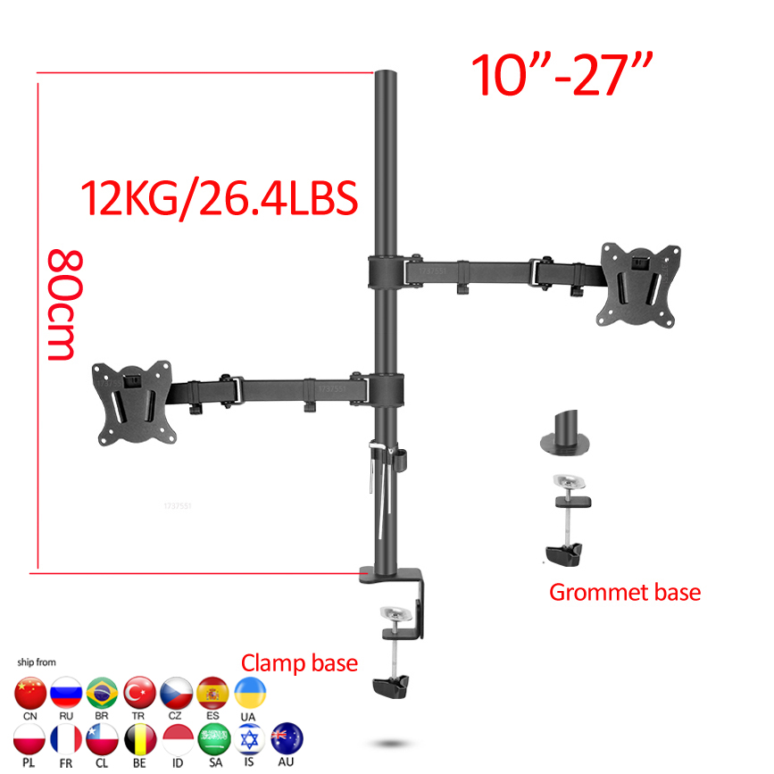 Desk Setup Monitor Arm - (80Cm) DL-T902-280II Full Chuyển Động Kép