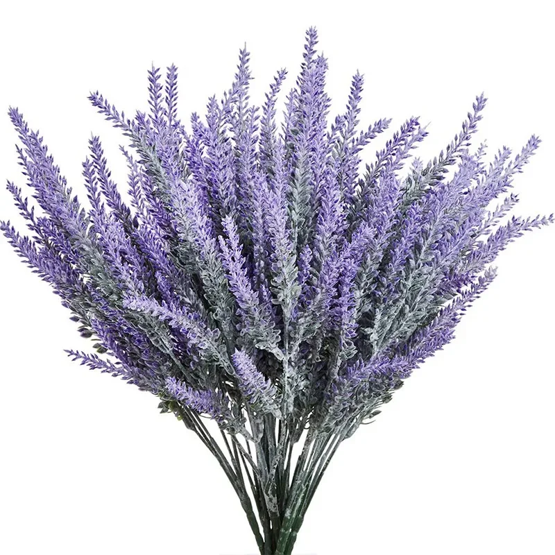 Desk Setup At Home - 1 Bundle Purple Artificial Lavender Flowers