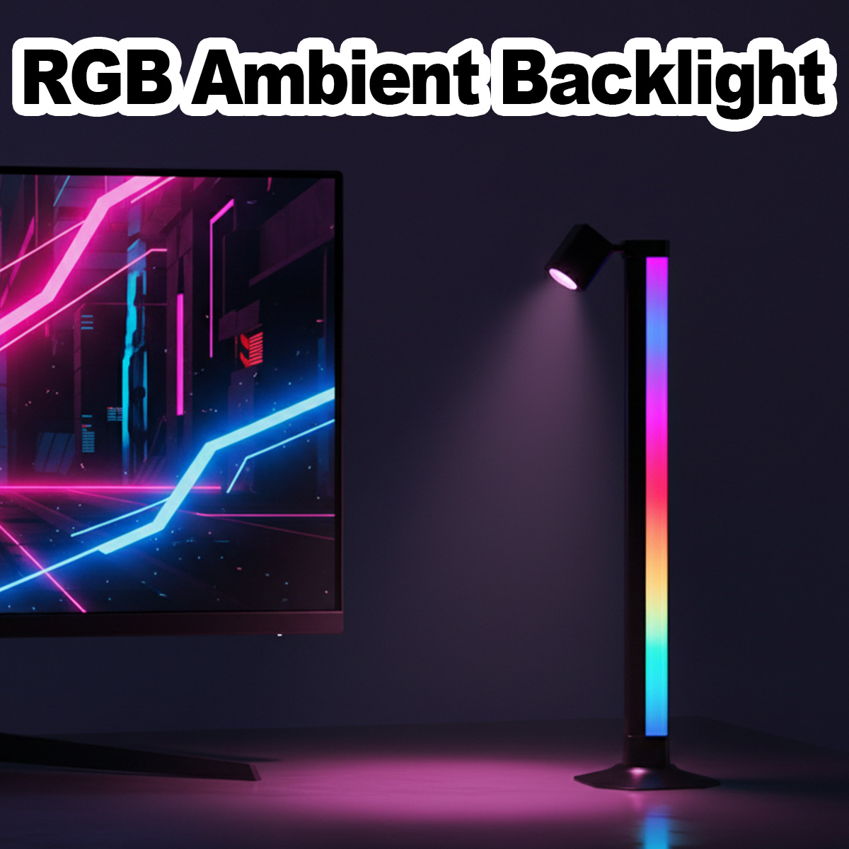 Desk Setup Tv - Smart Light Bar LED RGB Music