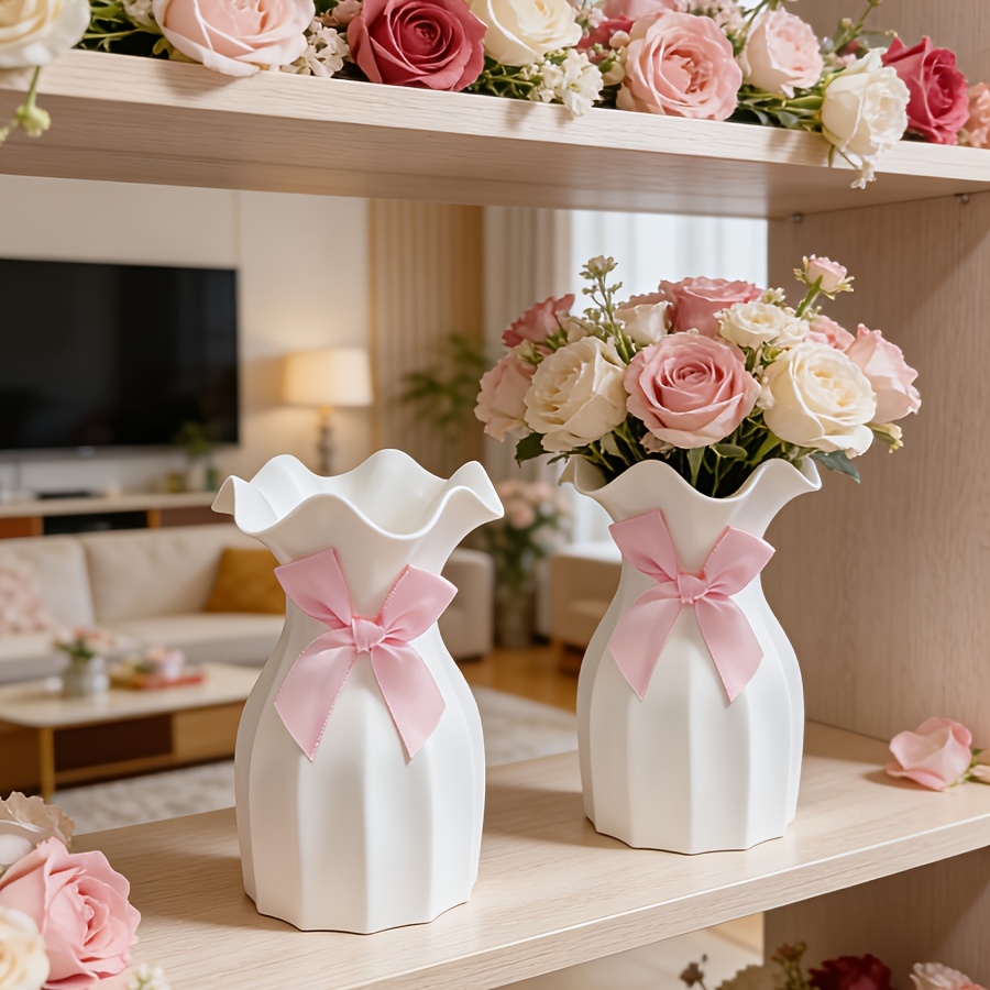 1PC Water Ripple Plastic Vase  - đánh giá và giá Desk Setup Plant