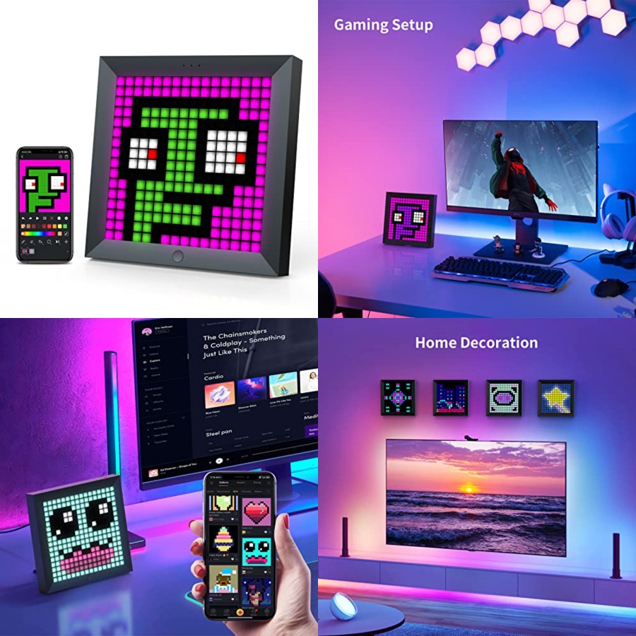 LED Light Pixel Display Panel  - đánh giá và giá Desk Room Setup