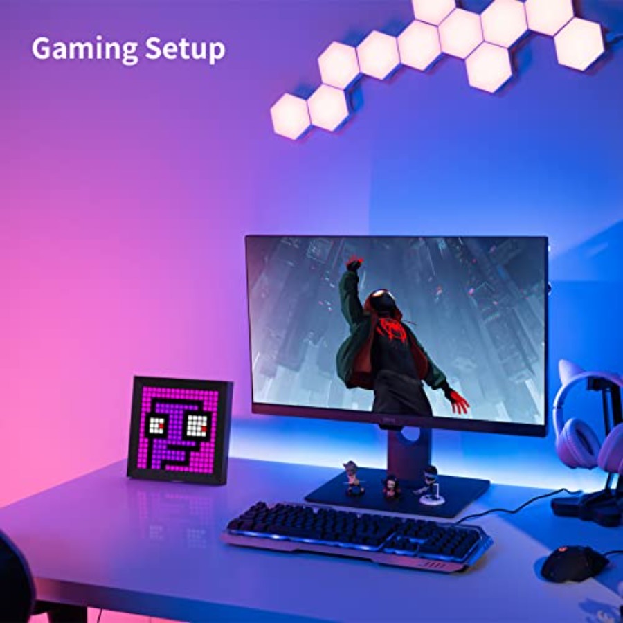 LED Light Pixel Display Panel  - đánh giá và giá Desk Room Setup