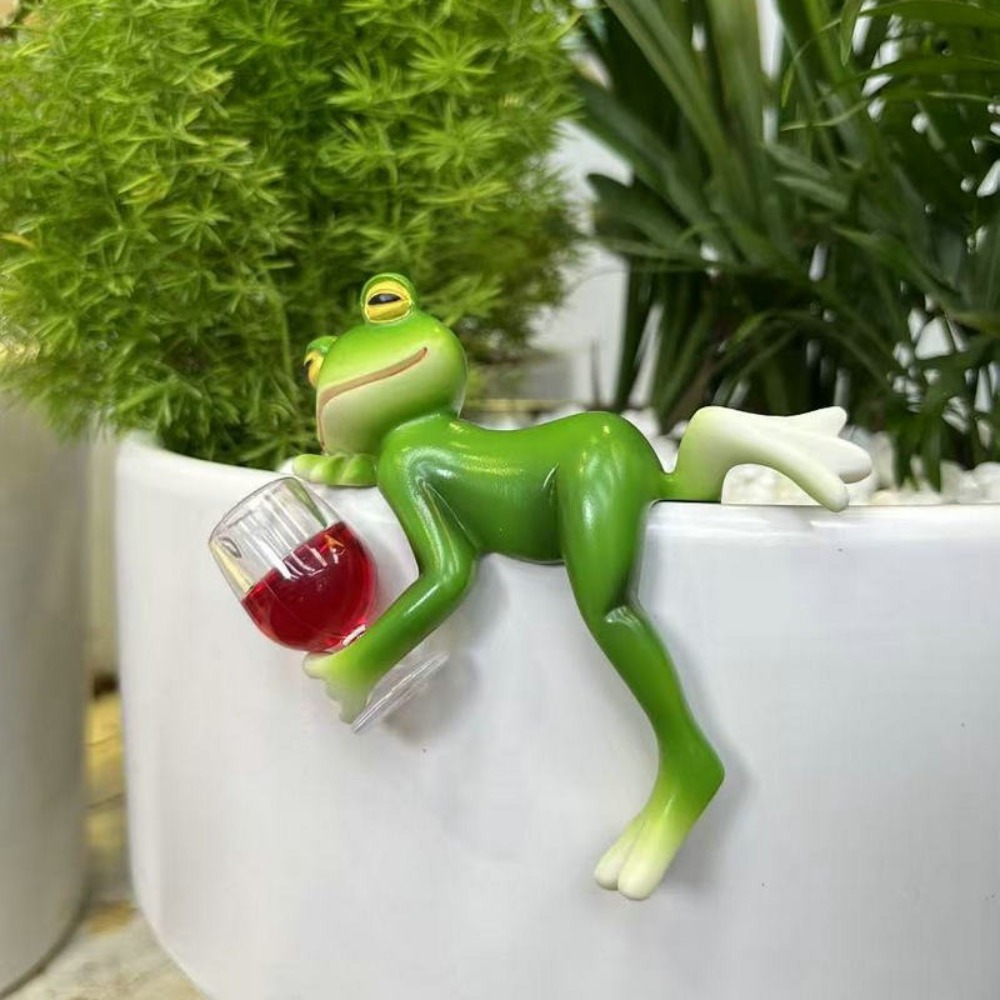 Hanging Flower Pot Edge Frog D - đánh giá và giá Desk Setup Plant