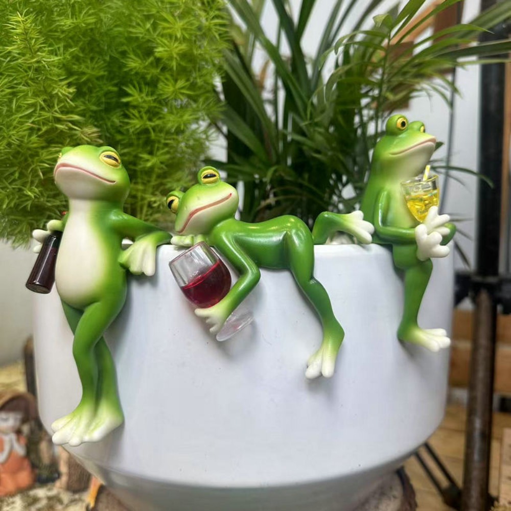 Hanging Flower Pot Edge Frog D - đánh giá và giá Desk Setup Plant