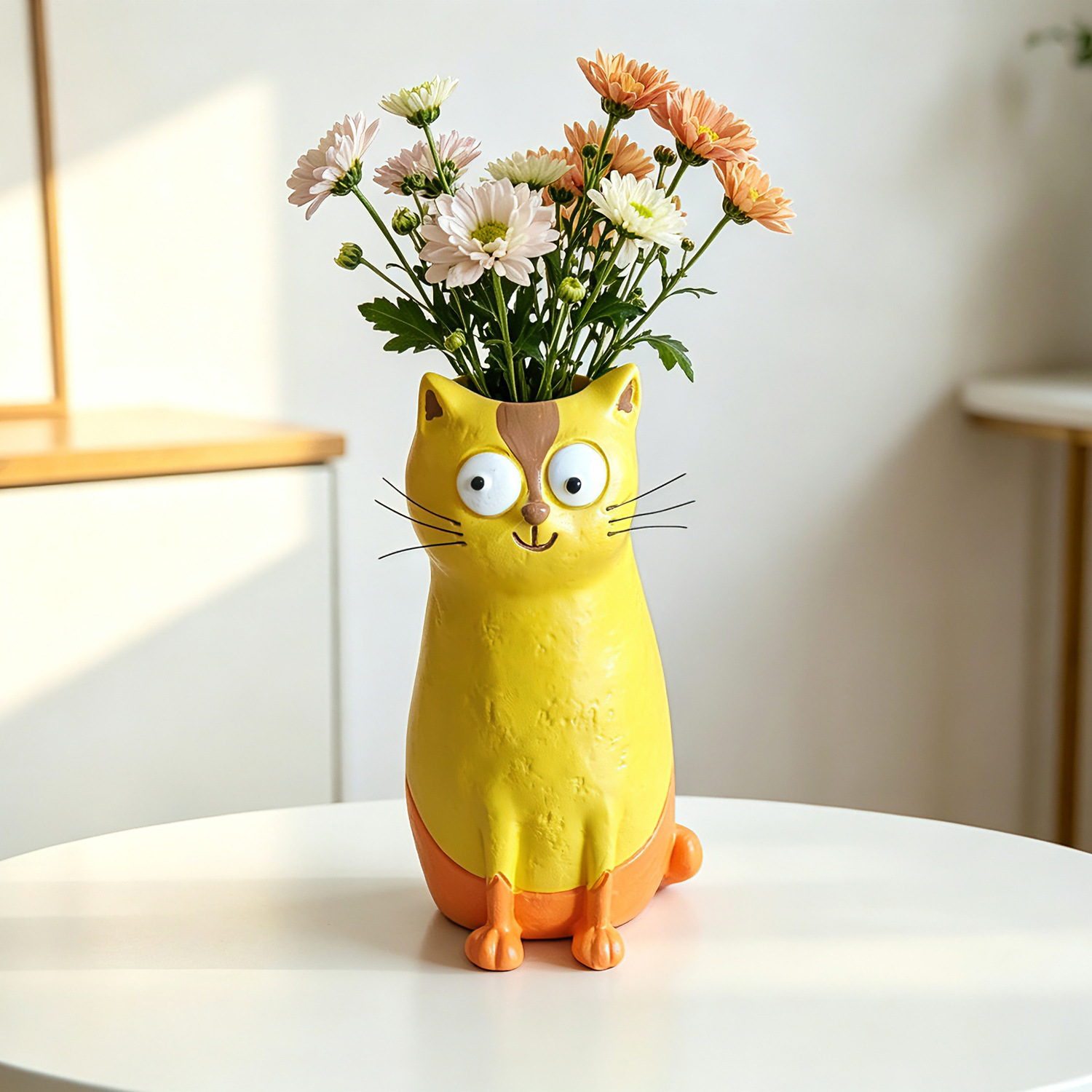 Creative Resin Cat Vase Quirky - đánh giá và giá Desk Setup Plant
