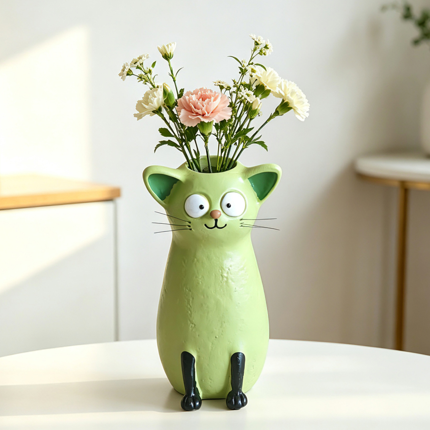 Creative Resin Cat Vase Quirky - đánh giá và giá Desk Setup Plant