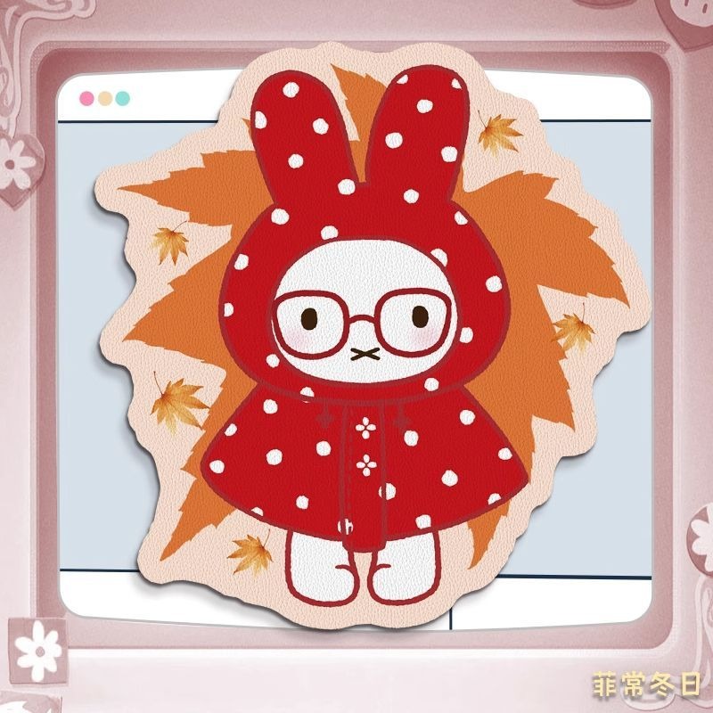 Anime Miffy Leather Mouse Pad  - đánh giá và giá Desk Setup Tv