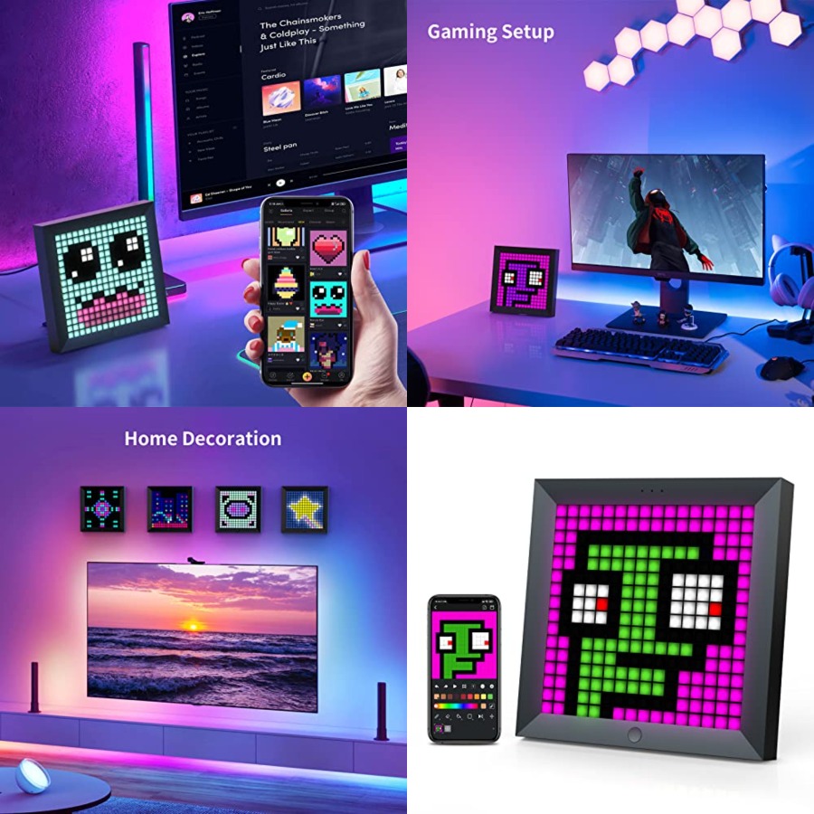 LED Light Pixel Display Panel  - đánh giá và giá Desk Setup Tv