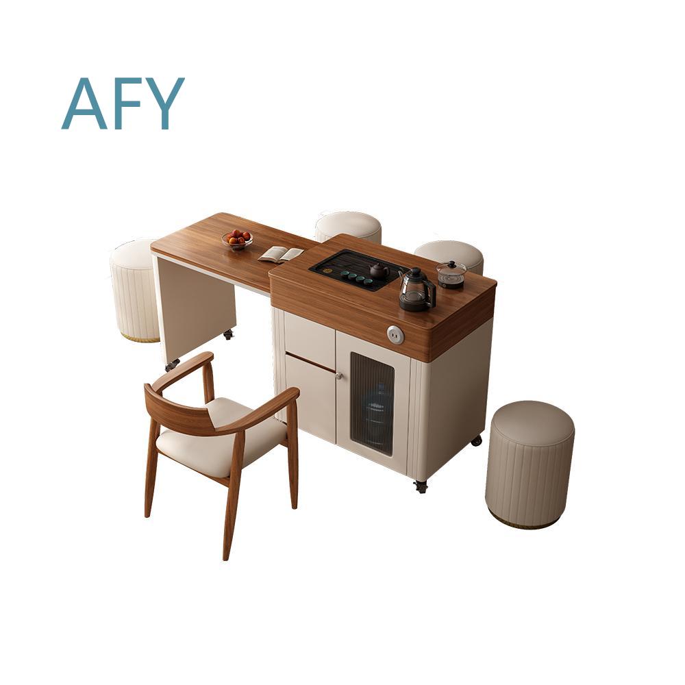 Solid Wood Mobile Table and Ch - đánh giá và giá Desk Setup Small Room