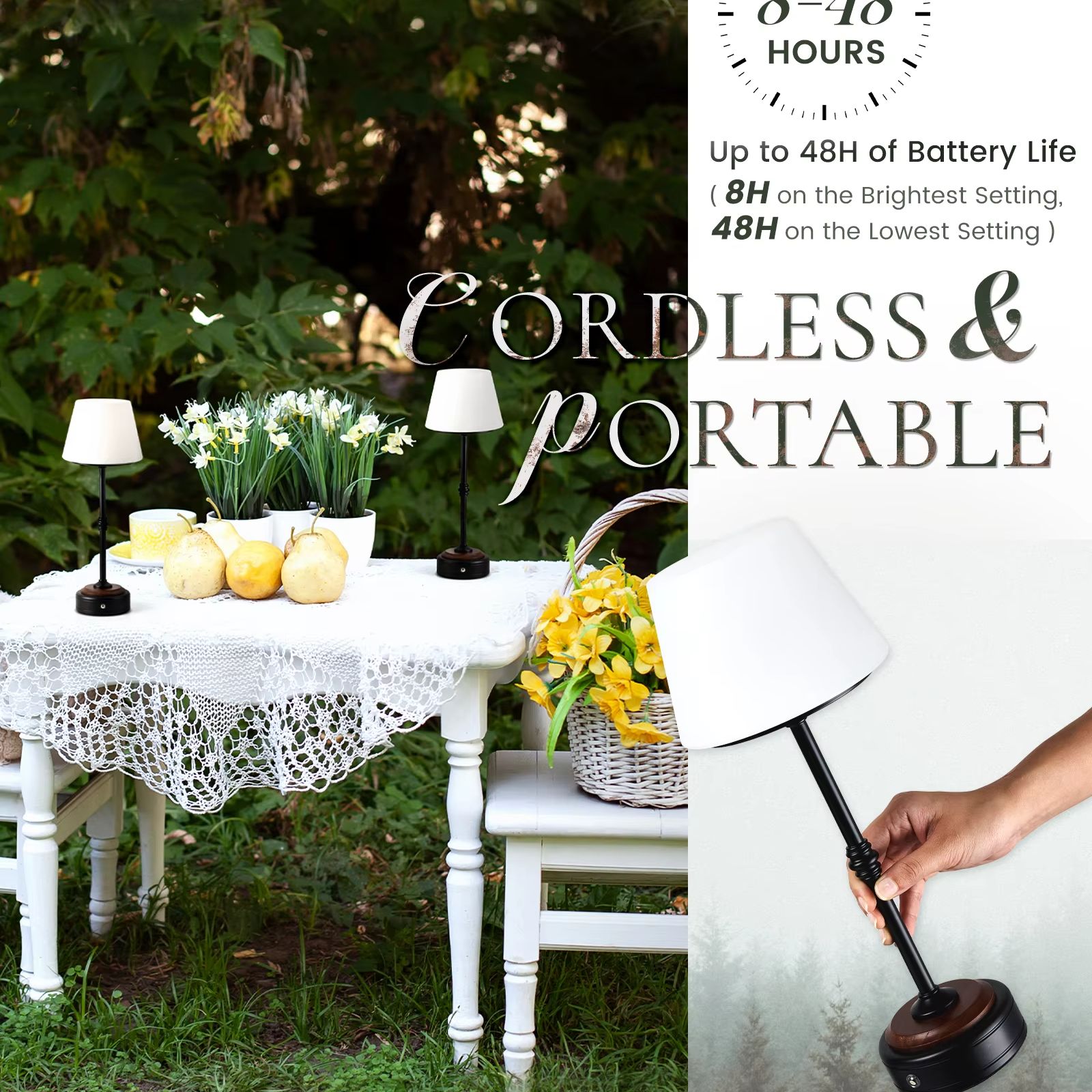 Cordless Table Lamps Set of  5 - đánh giá và giá Desk Setup Modern