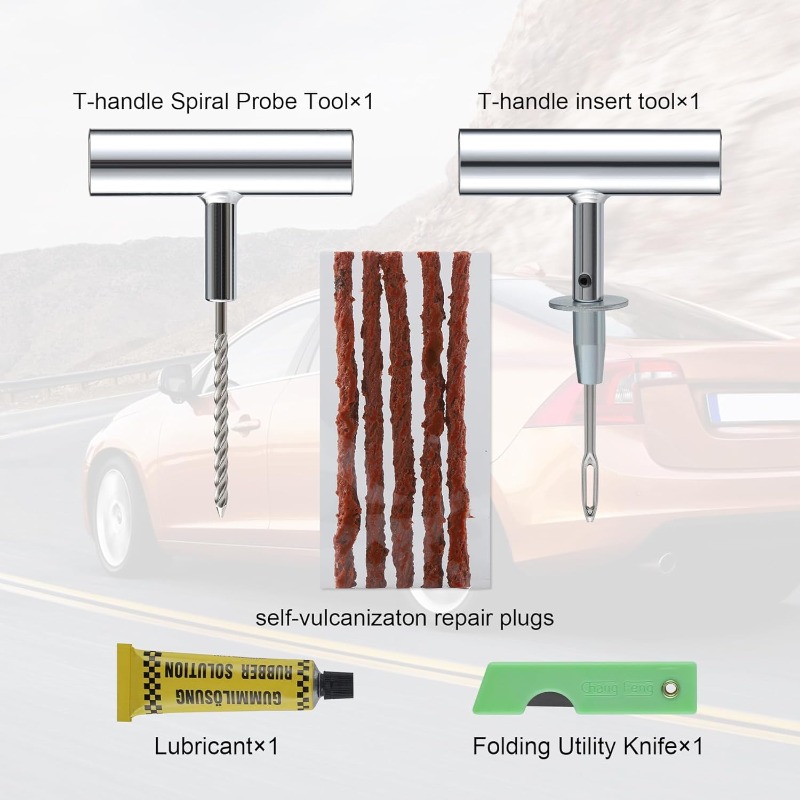 1Set Tire Repair Kit with Plug - đánh giá và giá Power Strip Flat