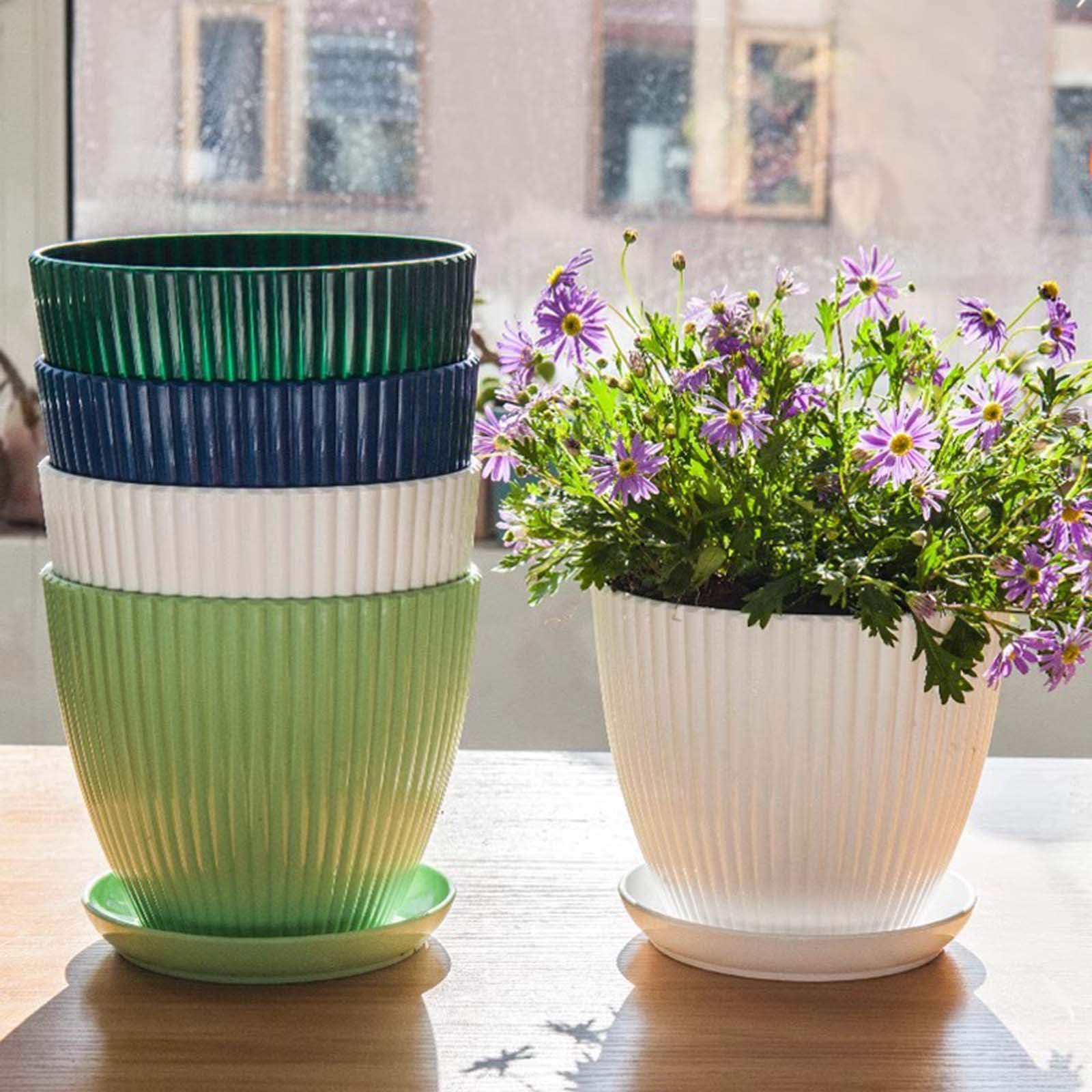 Vertical Striped Thickened Pla - đánh giá và giá Desk Setup Plant