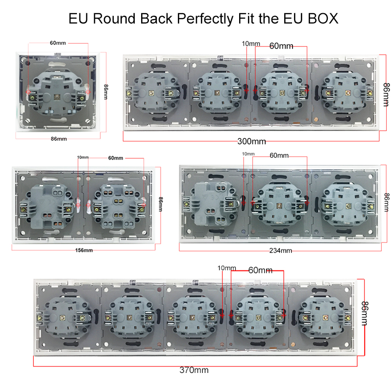 Wallpad 16A EU Socket White /  - đánh giá và giá Power Strip Flat