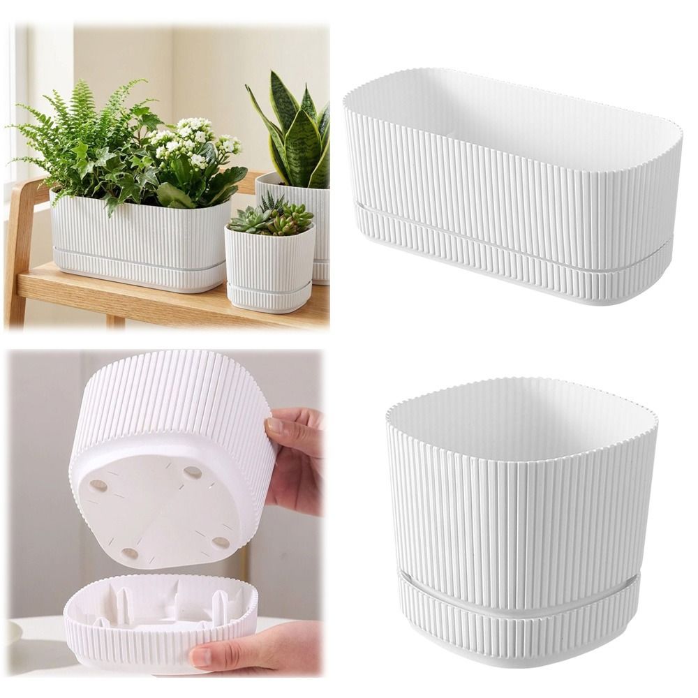 Plastic Self Watering Flower P - đánh giá và giá Desk Setup Plant