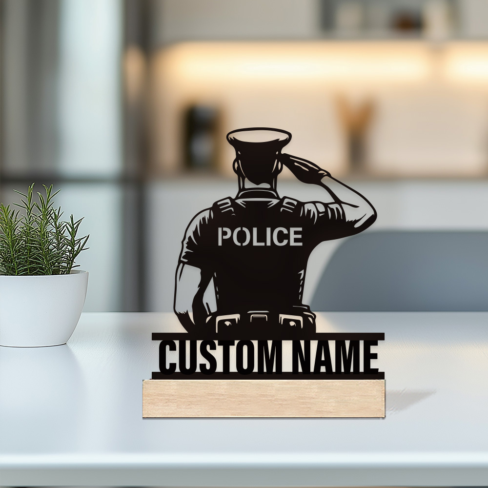 Personalized Metal Police Badg - đánh giá và giá Desk Setup Modern