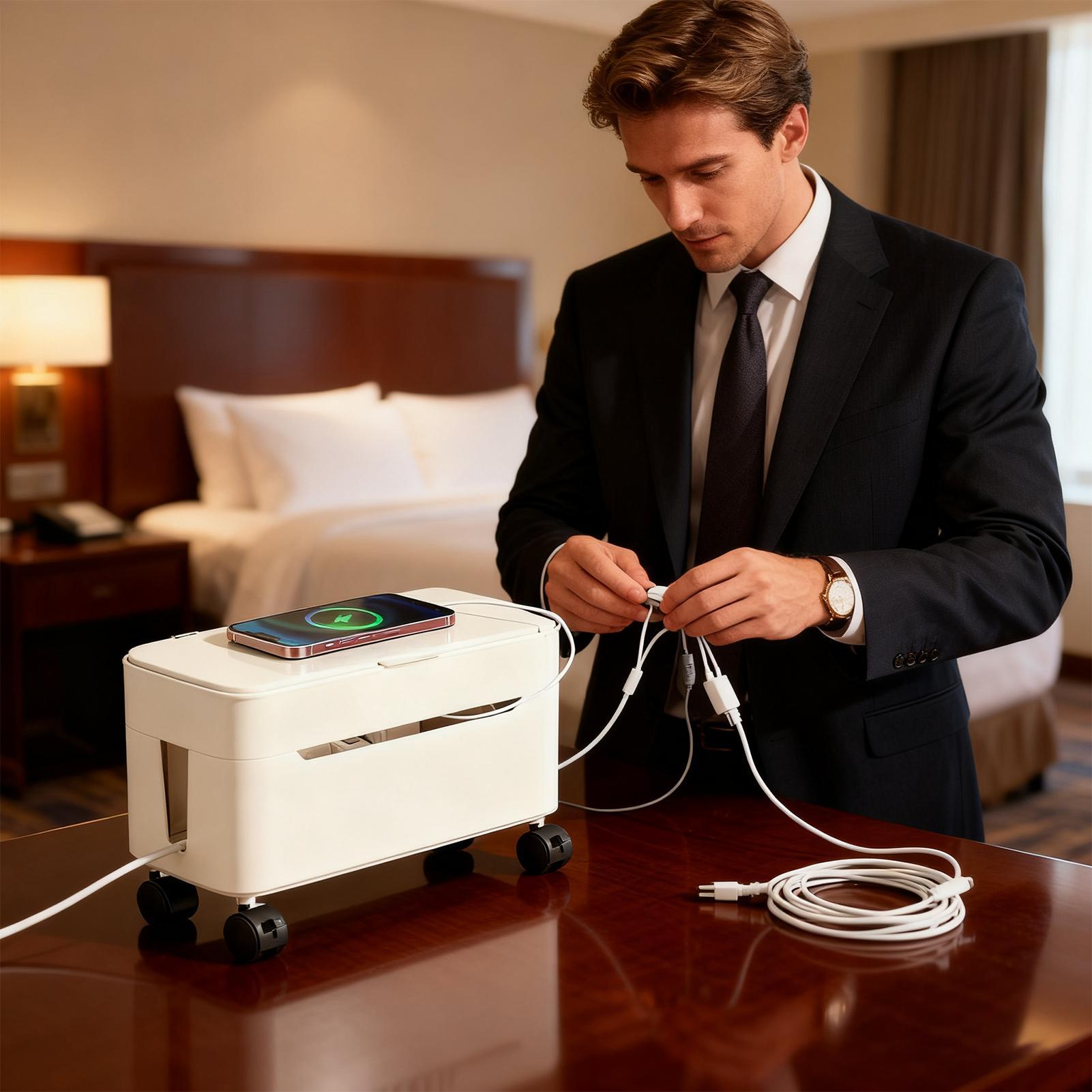 Cord Management Box Wire Stora - đánh giá và giá Desk Setup Tv