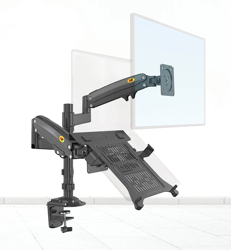 Desktop NB H180-FP Gas Spring  - đánh giá và giá Desk Setup Monitor Arm