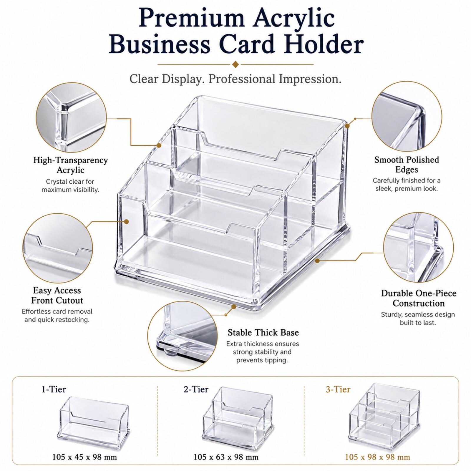 1-3Pcs Modern Clear Acrylic Bu - đánh giá và giá Desk Setup Modern