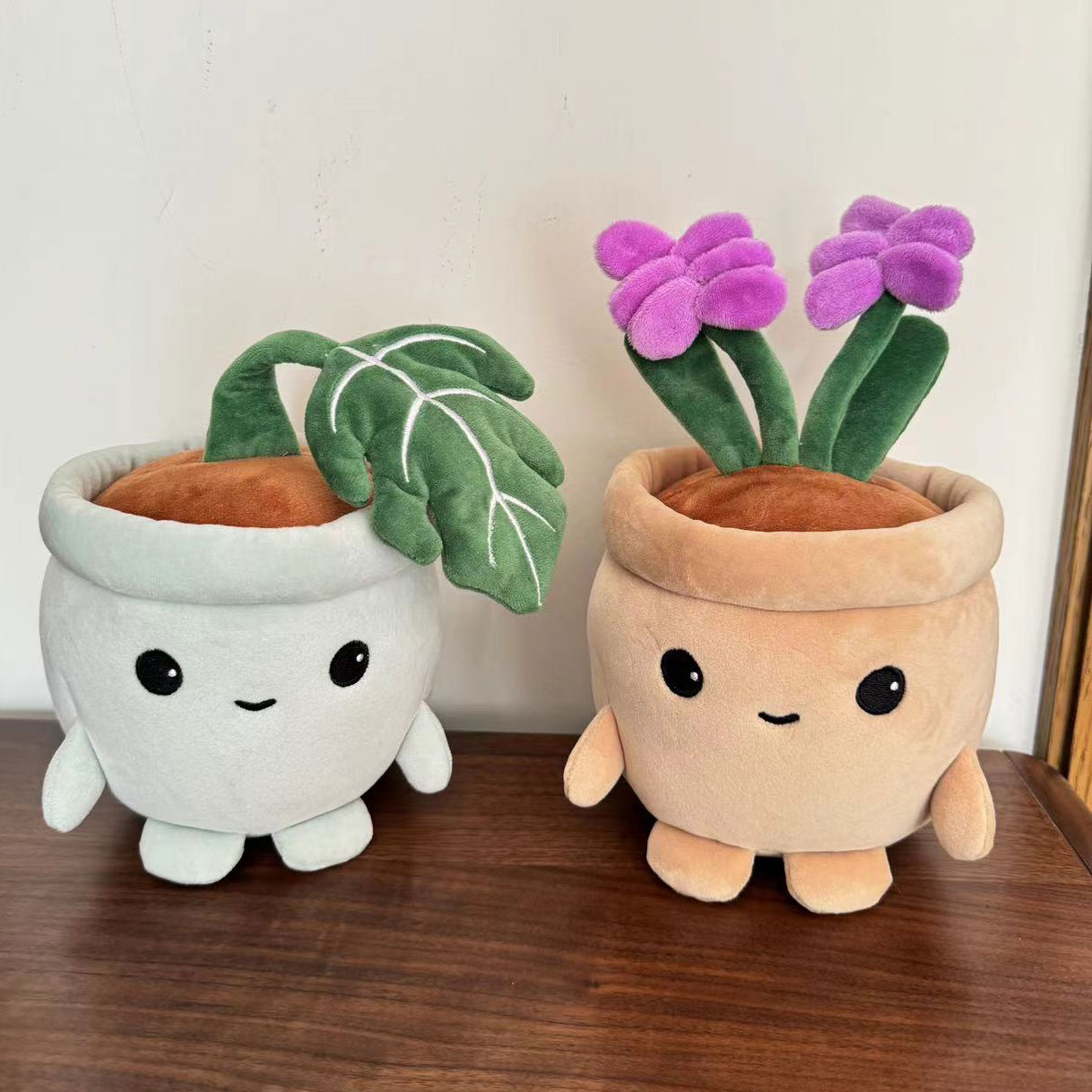 Cute Monstera Plush Potted Pla - đánh giá và giá Desk Setup Plant