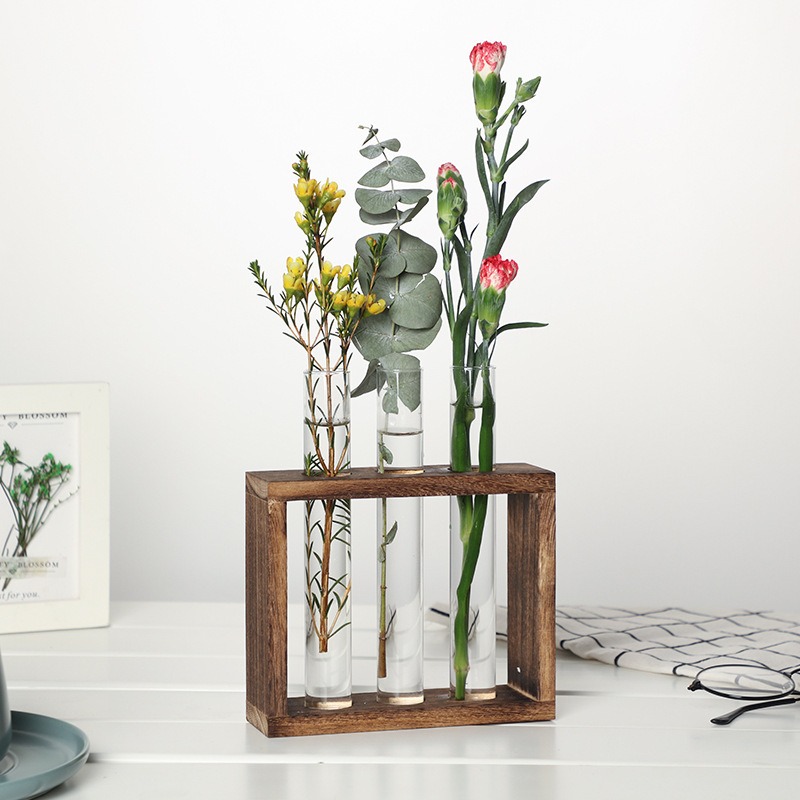 5-Tube Glass Hydroponic Plante - đánh giá và giá Desk Setup Plant