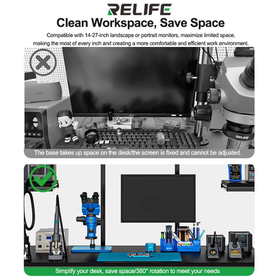 RELIFE MS3 Monitor Mount Heavy - đánh giá và giá Desk Setup Monitor Arm