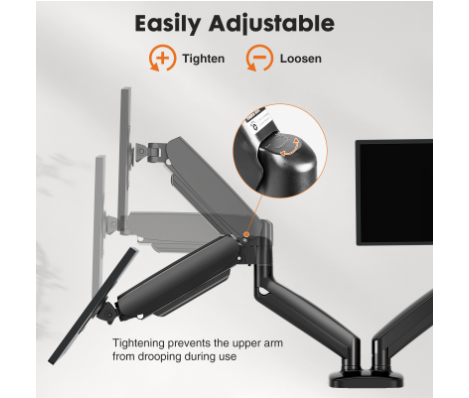 Dual Monitor Stand Arm, Gas Sp - đánh giá và giá Desk Setup Monitor Arm