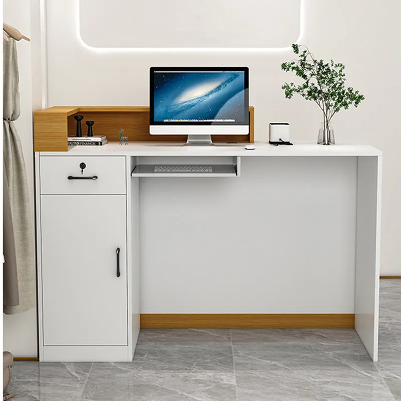 custom.Wooden Hotel Reception  - đánh giá và giá Desk Setup Modern