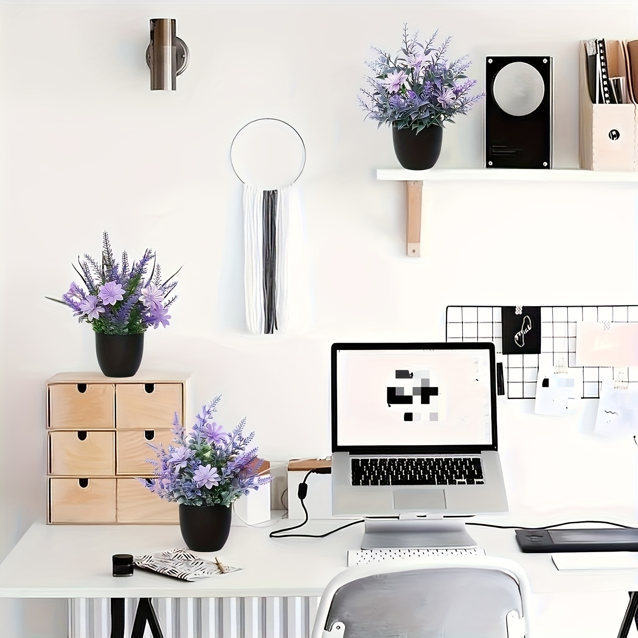 3PC Simulation Lavender Pot Ne - đánh giá và giá Desk Setup Plant