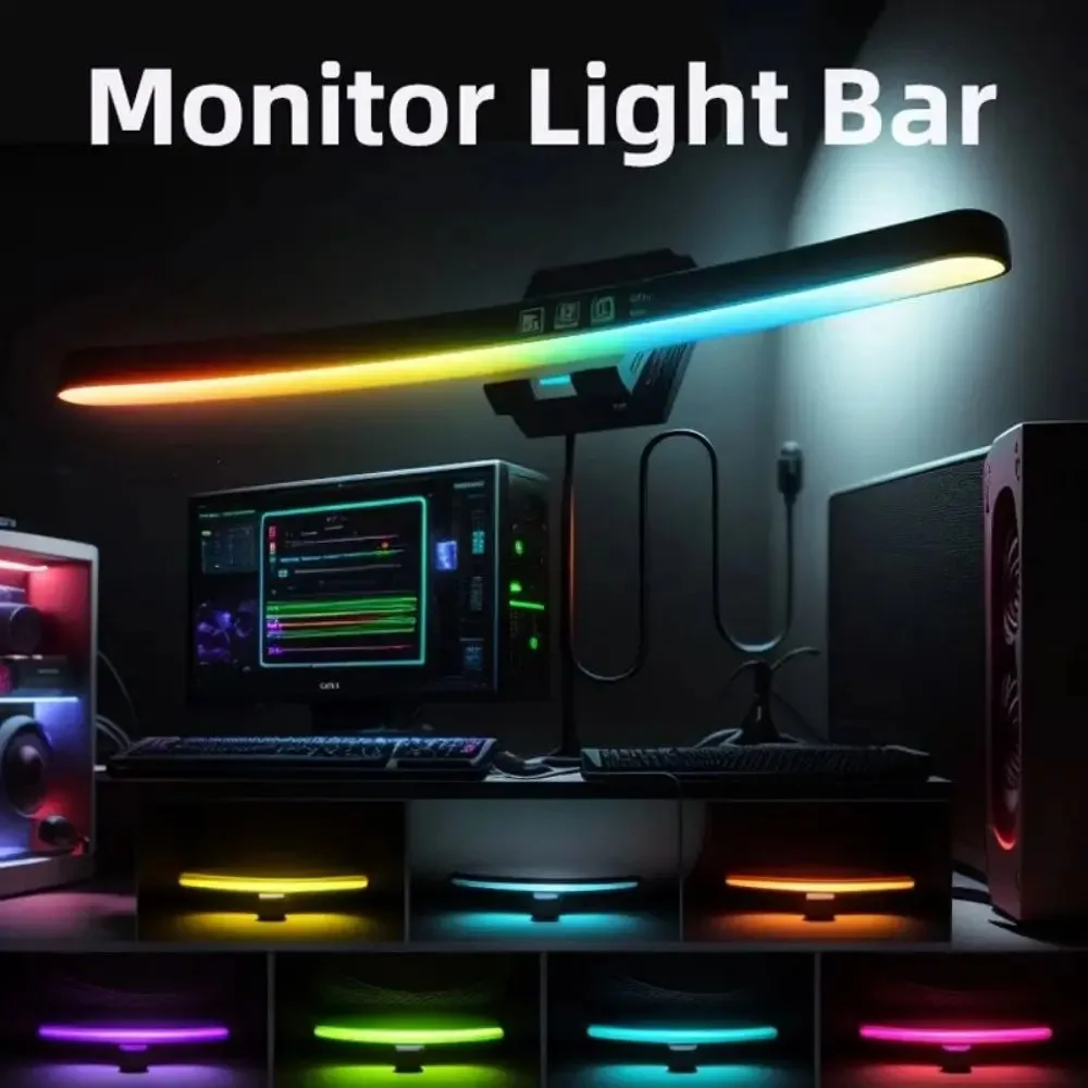 Computer Monitor Light Bar RGB - đánh giá và giá Desk Setup Modern